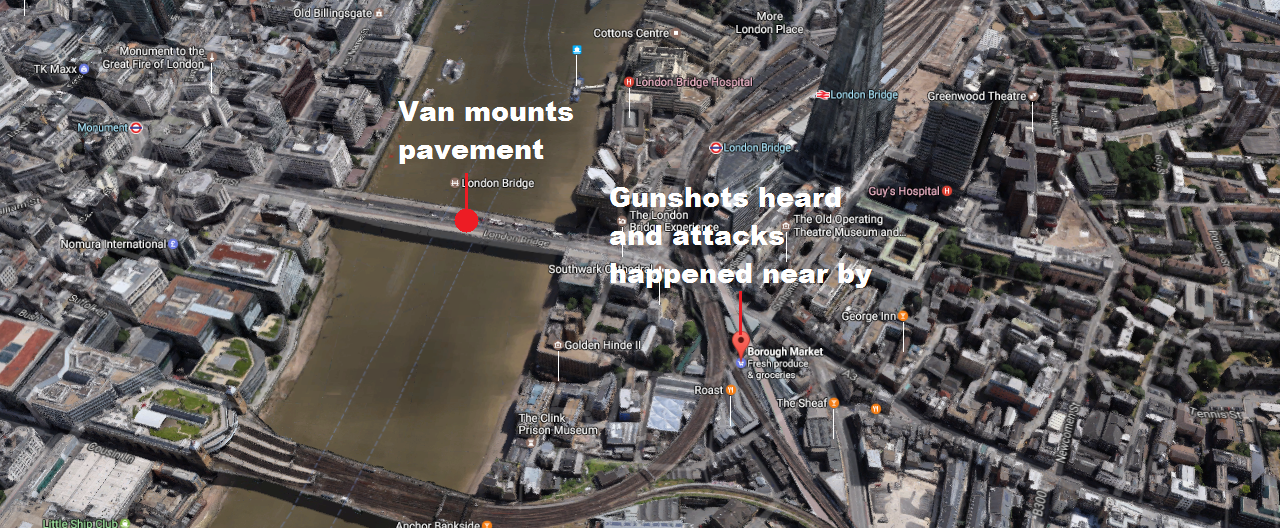London Bridge Incident Map (Breaking News)