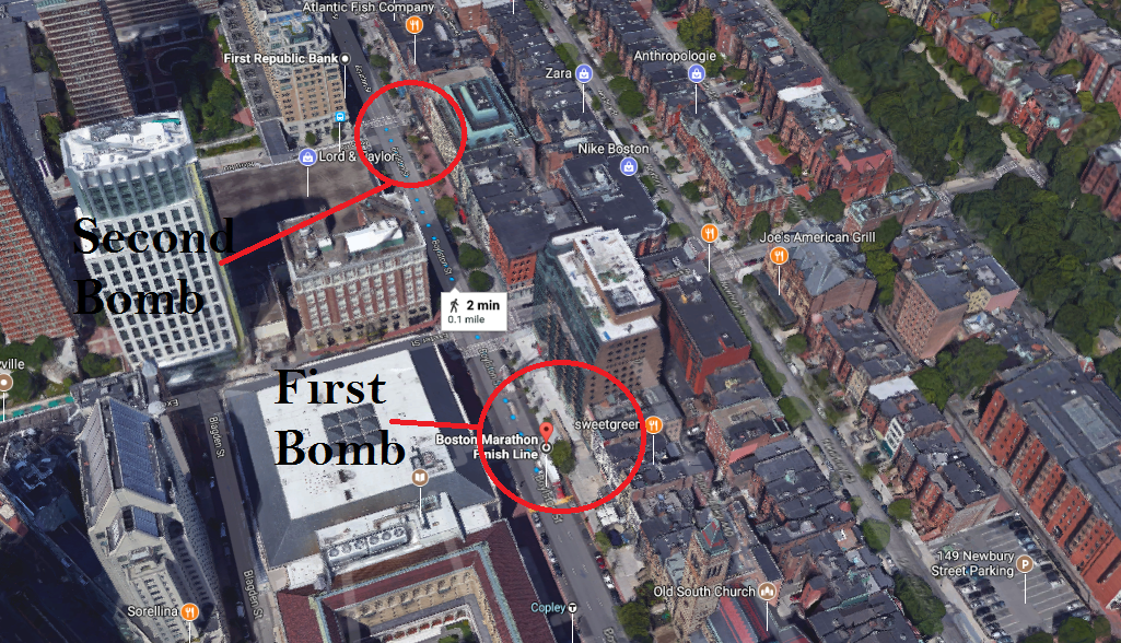 Boston Bombings (2013) Location
