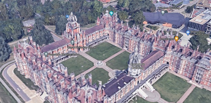 university where joe works ariel view