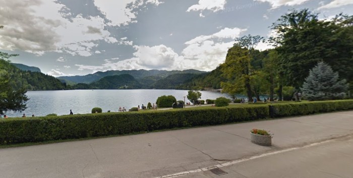 jeremy and richard at lake bled street view